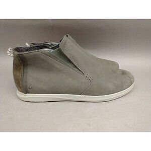 Olukai Hawai'iloa Manu Hope Gray Leather Booties Size 11